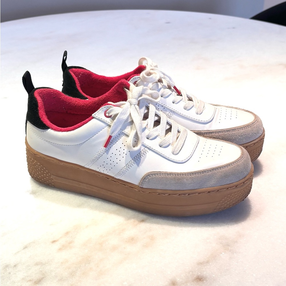 Zara Leather Platform Sneakers